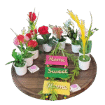 Home Decor Combo 1500 (বাবুই পাখির বাসা + লতা + ২ পিস পাখি + লাইট, লতার ঝাড় + হ্যাঙ্গার, সুইট হোম, ৮ পিস ফুলসহ টব, ৪ পিস ওয়াল ম্যাট, ৪ পিস ওয়াল স্ট্যান্ড, ৩ পিস ওয়াল ক্লিপ